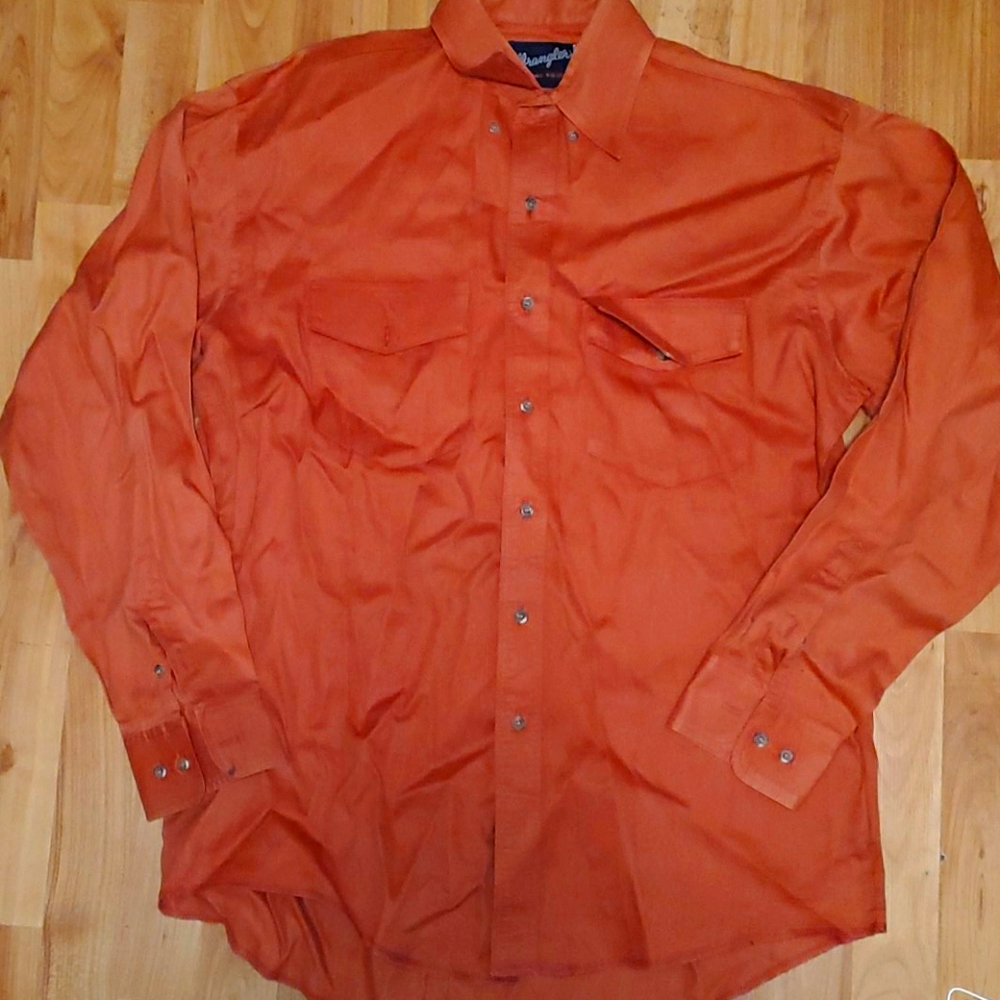 Wrangler Burnt Orange Button up